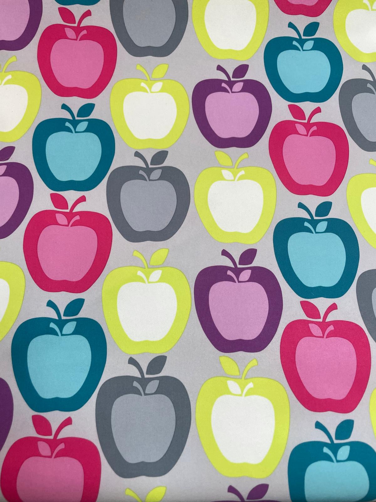 Softshell hellgrau mit Äpfeln